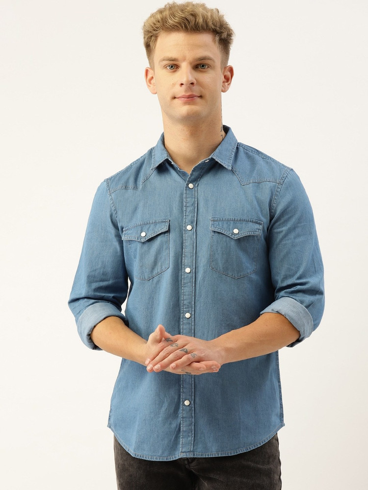 United colors of benetton denim shirts clearance