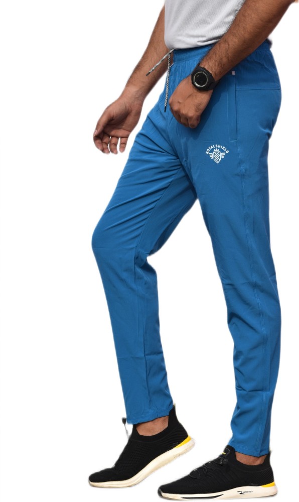 royal shield Solid Men Blue Track Pants - Buy royal shield Solid