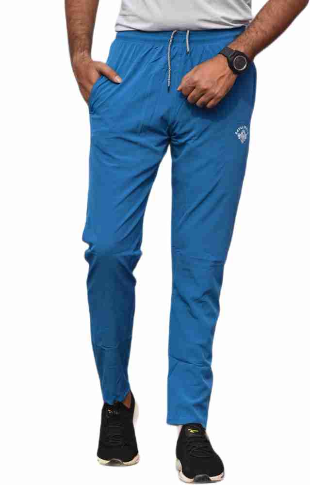 royal shield Solid Men Blue Track Pants - Buy royal shield Solid