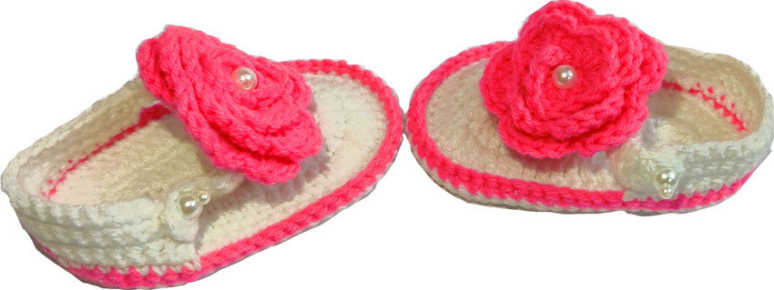 Kidzoo Handmade Crochet Woolen Baby Booties Flip Flops Slipper