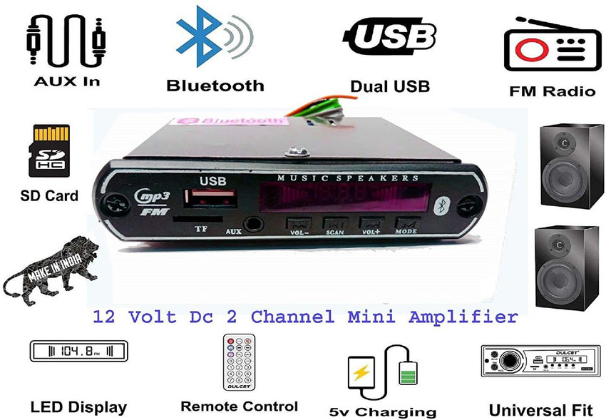 Amplifier mini store 12 volt bluetooth