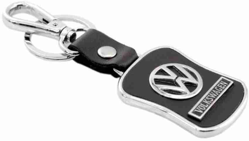 eShop24x7 VOLKSWAGEN VW leather imported key ring chrome