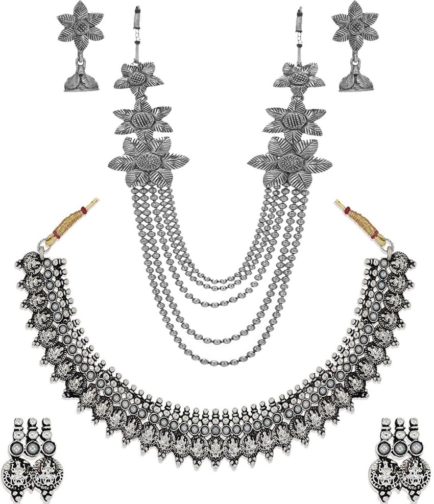 Oxidised necklace set deals online