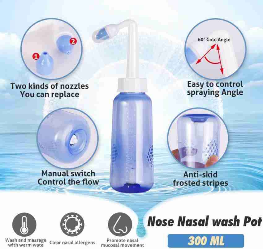 Nasal Rinse Neti Pot Nasal Irrigation Wash Bottle 300ml Nasal