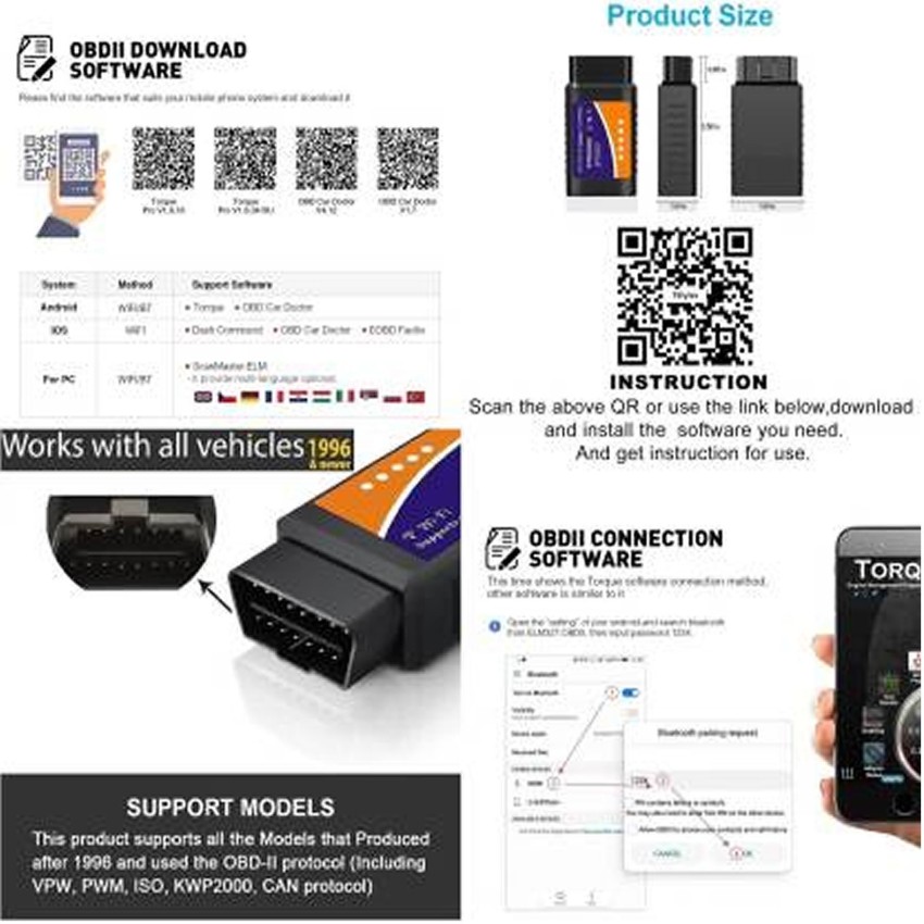 Zinzo ELM327 Bluetooth OBD II V2.1 Wireless OBD2 adapter/Car Diagnostic  Interface Scanner with Software CD OBD Reader Price in India - Buy Zinzo  ELM327 Bluetooth OBD II V2.1 Wireless OBD2 adapter/Car Diagnostic