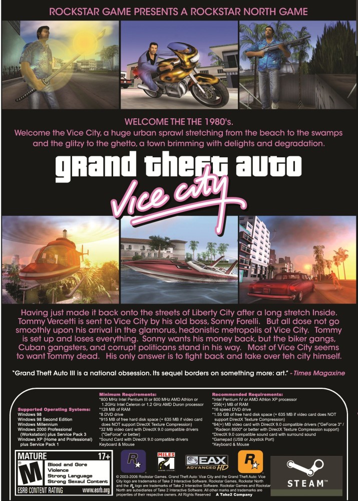 Grand Theft Auto - Vice City Stories (Windows 10 Compatible