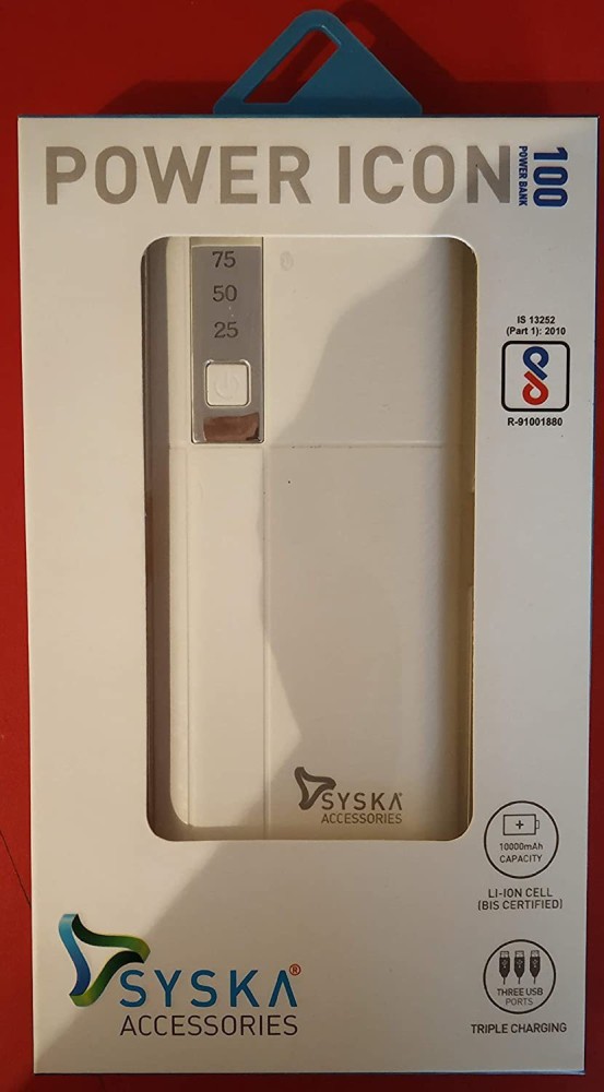 Syska Power Port100 10000mAH Power Bank - Corporate Gifting