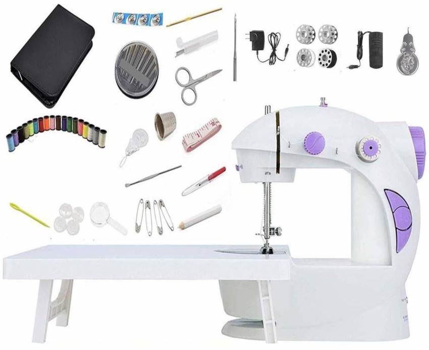 Kiwilon Sewing Machine for Home Use with Extension Table Foot Pedal,  Adapter and Sewing Kit, Threas, bobbins, Thread Cutter, Ripper, Press  Button, Hand Sewing Needle Sewing Kit Price in India - Buy