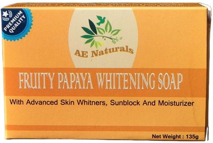 AE Naturals Papaya Skin Whitening Soap With Sunblock 5X135g