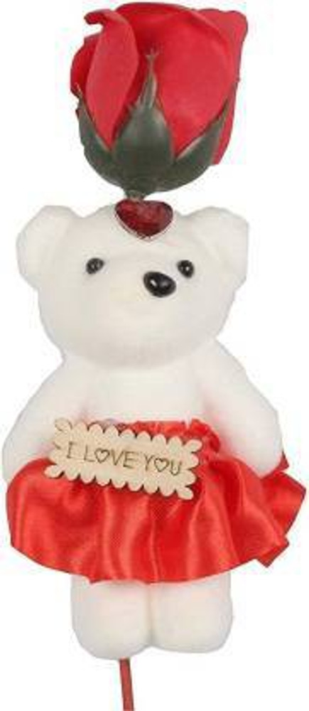 Blissfull Rose Teddy Bear with Stick for your love valentine