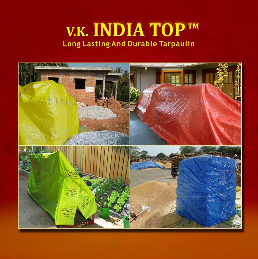 V.K. India Top HDPE Laminated Fabric ( 11.4 x 16.4 Ft ) Tent - For  