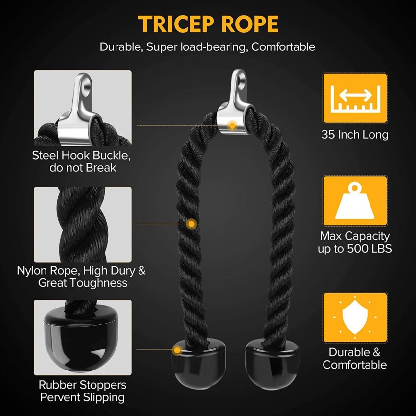 ISF Tricep Rope Cable Attachment, with Double D Handles Gym Handles Multi-training  Bar - Buy ISF Tricep Rope Cable Attachment, with Double D Handles Gym  Handles Multi-training Bar Online at Best Prices
