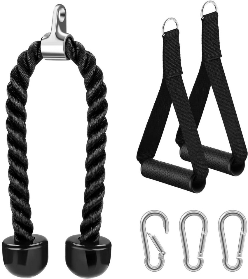 Gym Resistance Bands Exercise Handles - Heavy Duty Fitness Handle,Heavy Duty  Comfortable Cable Handle Compatible With High Bearing Capacity Pulley  Handles,2 Carabiners,Pull Down Home Gym(Set Of 2) 