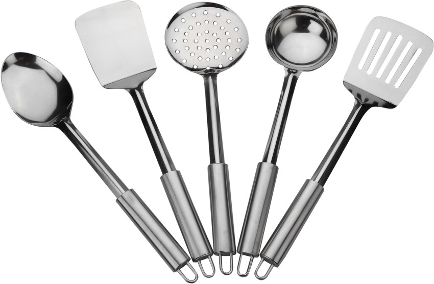 Parage Stainless Steel Cooking Spoon Kitchen Tool Set Food-Grade 10Pieces  Silver