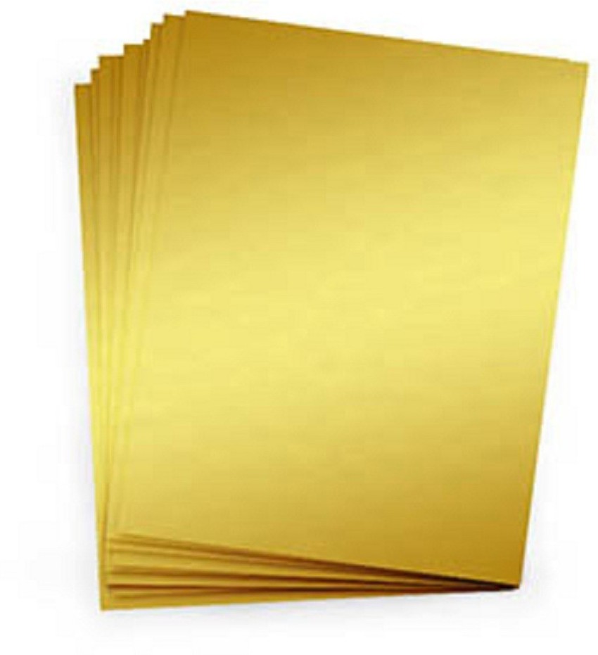 Craft Cart 300 GSM Metallic Gold Paper Cardstock Stationary Sheets Golden  Foil for Flowers Scrapbook Crafts and Office Supplies, A4 - Pack of 30 :  : Home & Kitchen