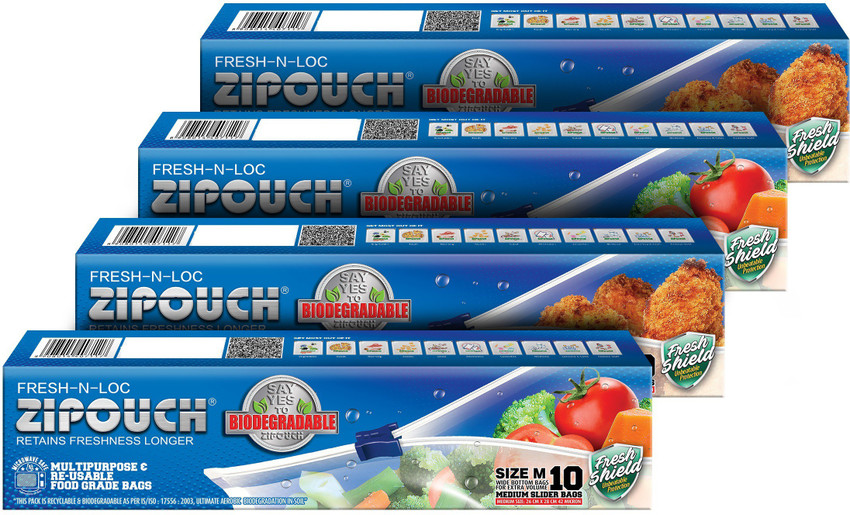 Zipouch Fresh N Loc Biodegradable Multipurpose Re Usable Food