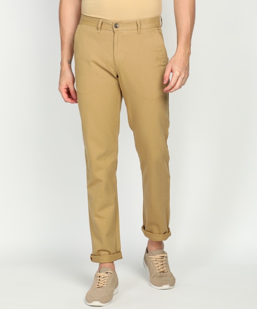 Buy BEIGE PARACHUTE PLEATED KNEE COTTON TROUSERS for Women Online in India