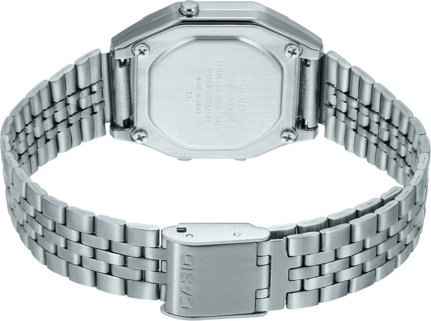 Stainless steel best sale back casio