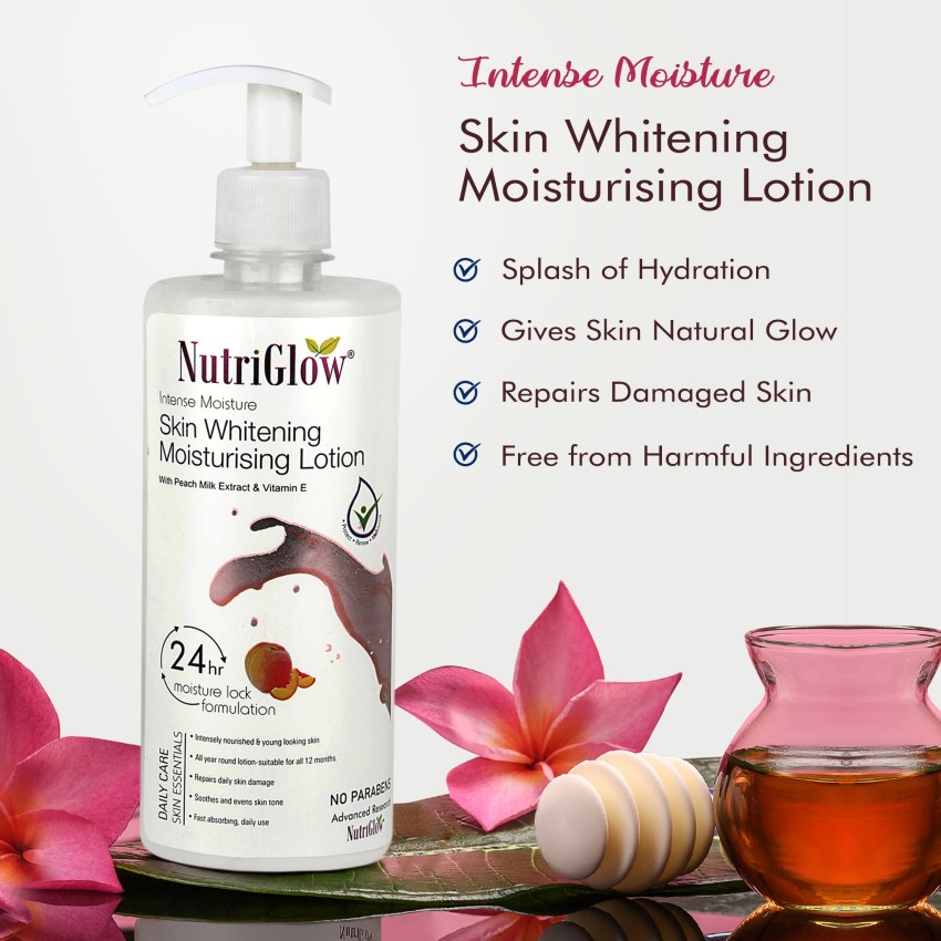 NutriGlow Intense Moisture Skin Whitening Lotion With Peach Milk