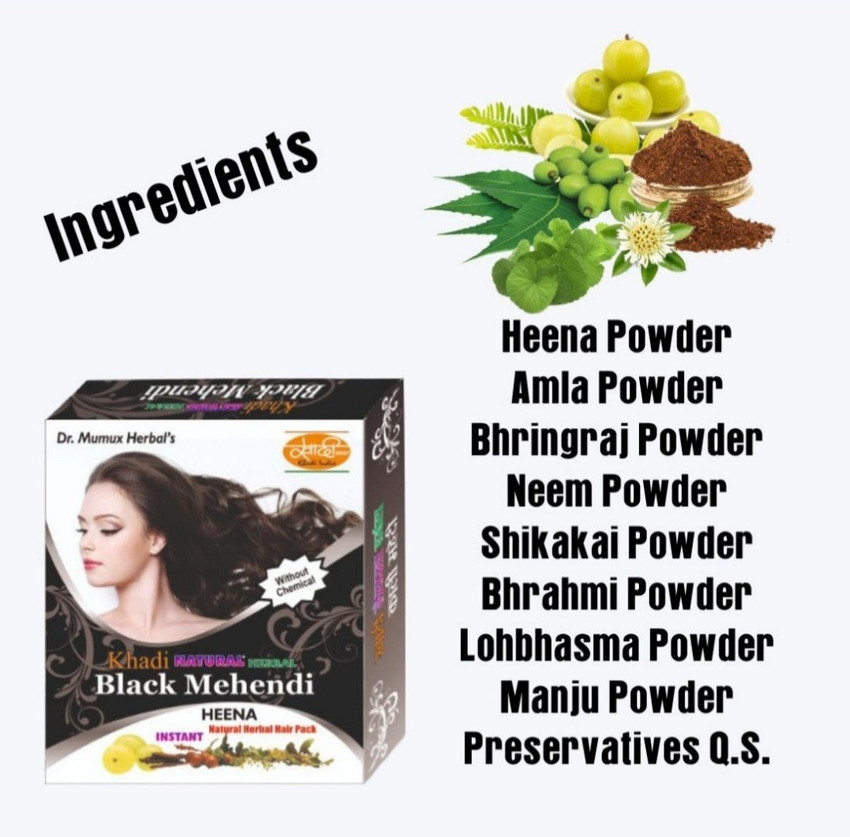 Organic Black Henna Natural Hair Dye Powder Moroccan 100% Natural Hair Dye  Colour Henne Mehndi 50g Hair Color Permanent Kit - AliExpress