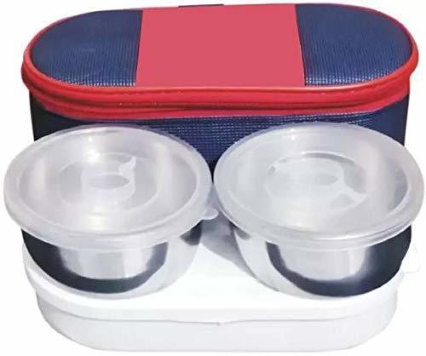 Mickleys 3 Compartment Stainless Steel Lunch Boxes Tiffin Box  for Adult 3 Containers Lunch Box 