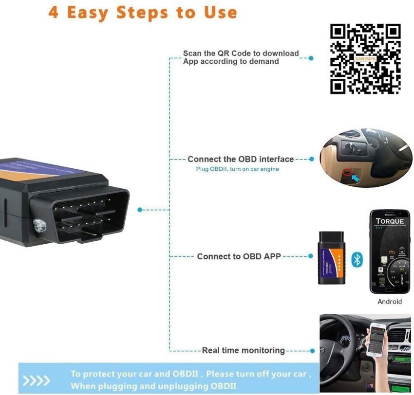 Xsentuals ELM 327 Bluetooth Interface OBD2/OBD II Auto Car Diagnostic  Scanner OBD Reader Price in India - Buy Xsentuals ELM 327 Bluetooth  Interface OBD2/OBD II Auto Car Diagnostic Scanner OBD Reader online at