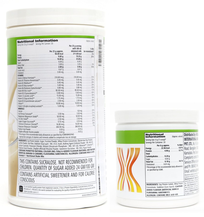 Buy Herbalife Formula 1 Nutrition Mango Flavor Shake Mix Plant Based  Protein (500g) Online at Best Prices in India - JioMart.