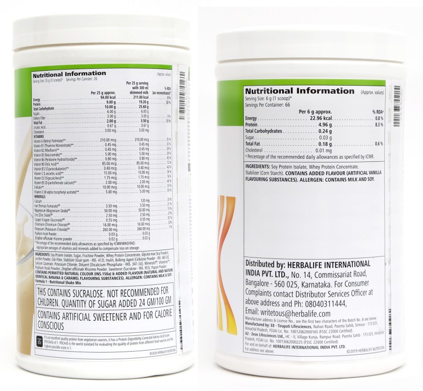 HERBALIFE Formula 1 Nutritional Shake Flavor With Protein Powder 
