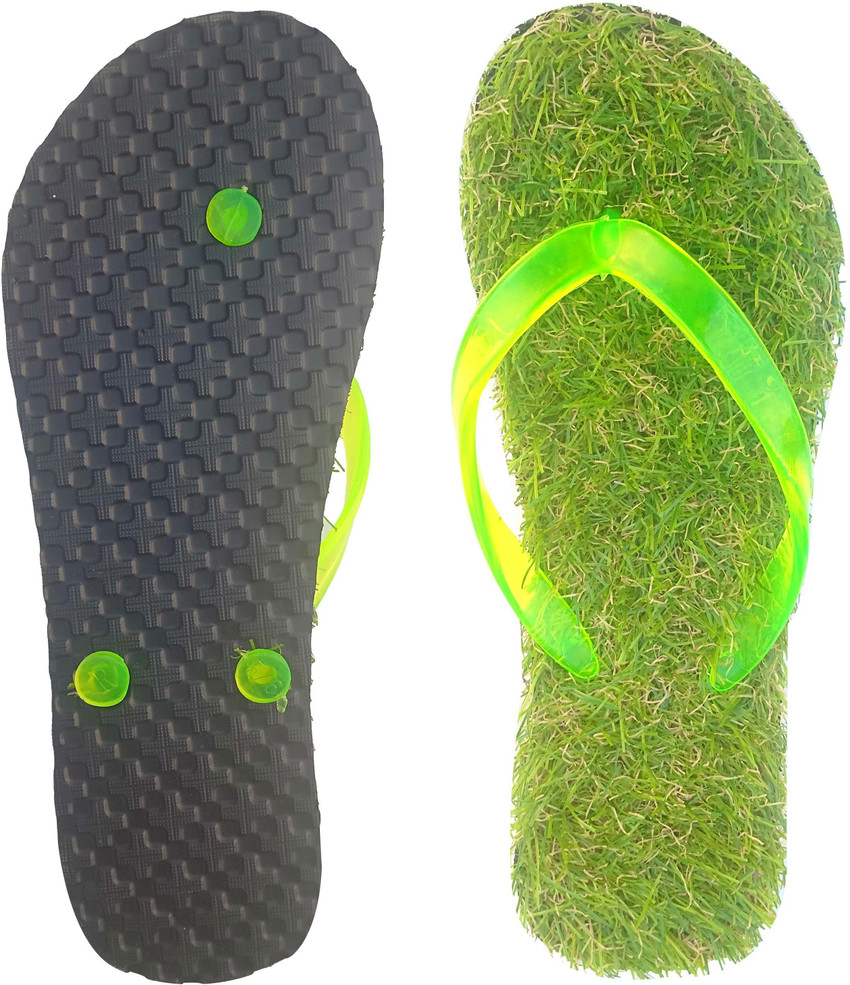 ADJ Men Soft Grass Rubber Healthy Slippers For Women And Girls