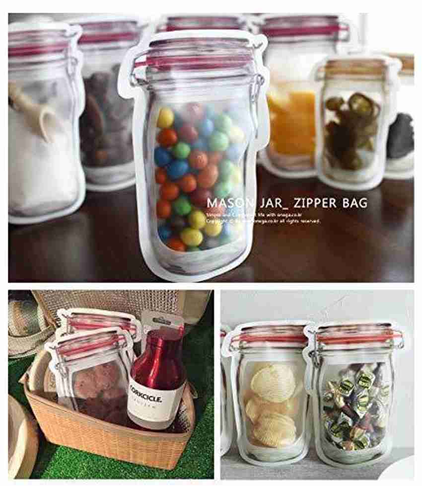 Jar shaped ziplock bags deals
