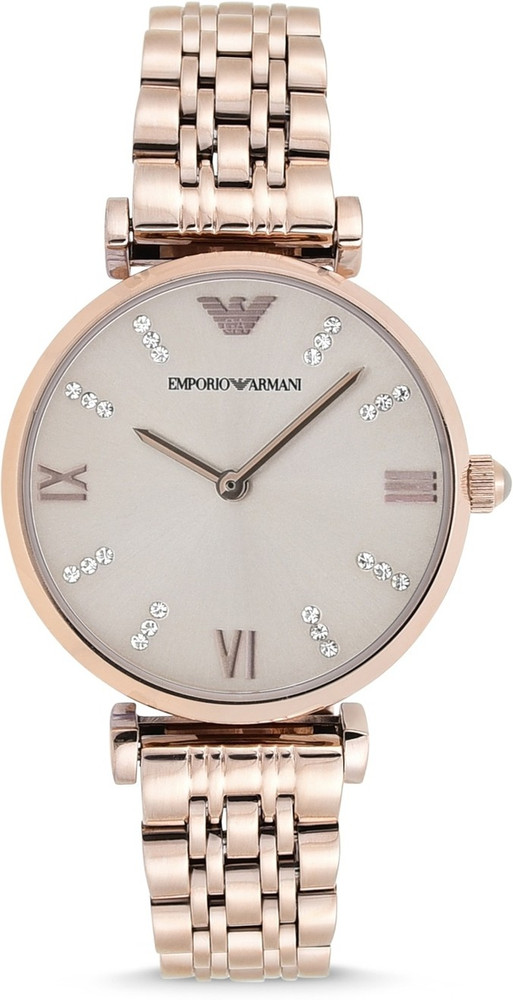 Emporio armani ar11059 ladies blush best sale rose gold stainless steel watch