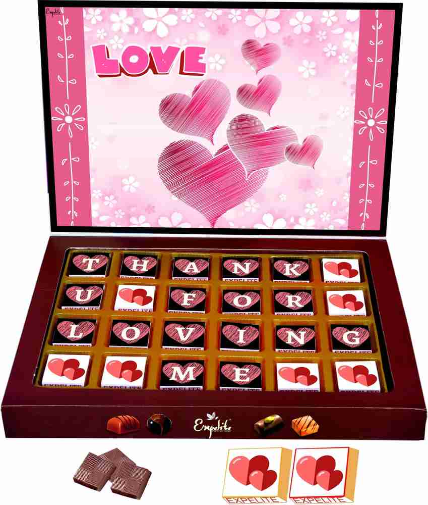 Expelite Thank You For Your Love Chocolate Gift Box For Gf 24 pc