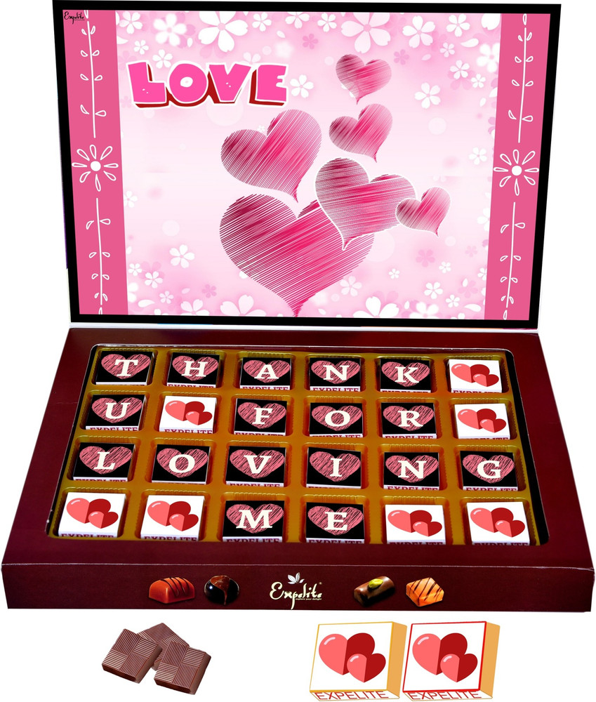 Expelite Thank You For Your Love Chocolate Gift Box For Gf 24 pc