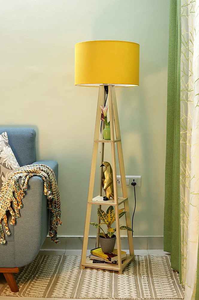 Tripod floor sale lamp mustard