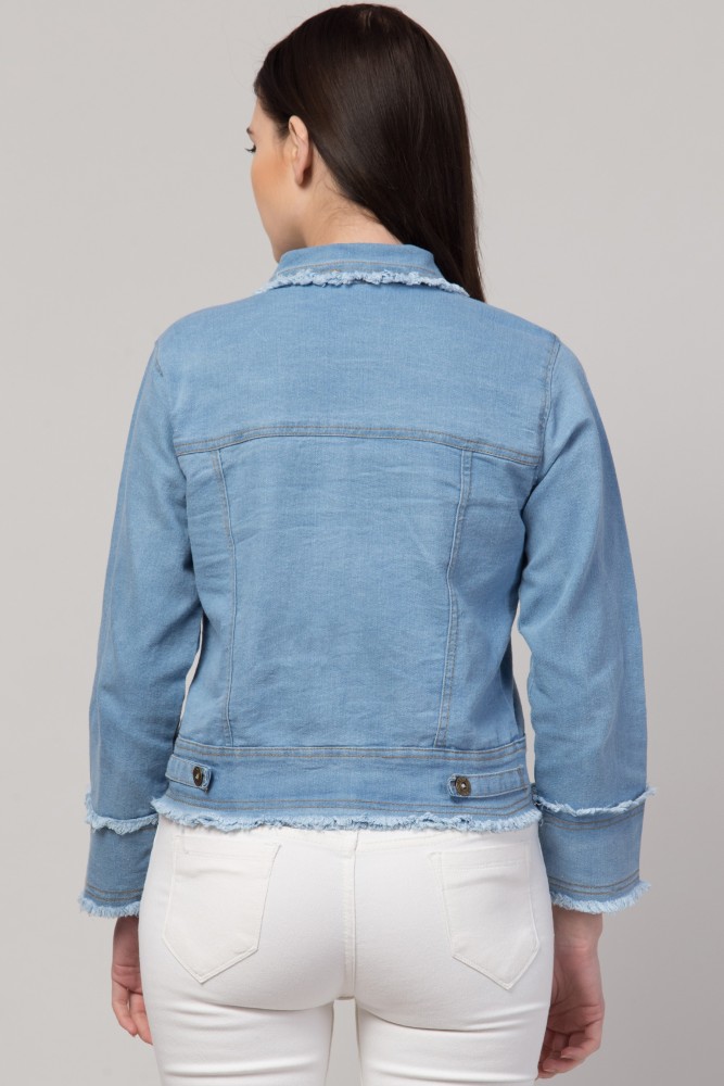 SANA FASHIONS Full Sleeve Washed Women Denim Jacket - Buy SANA 