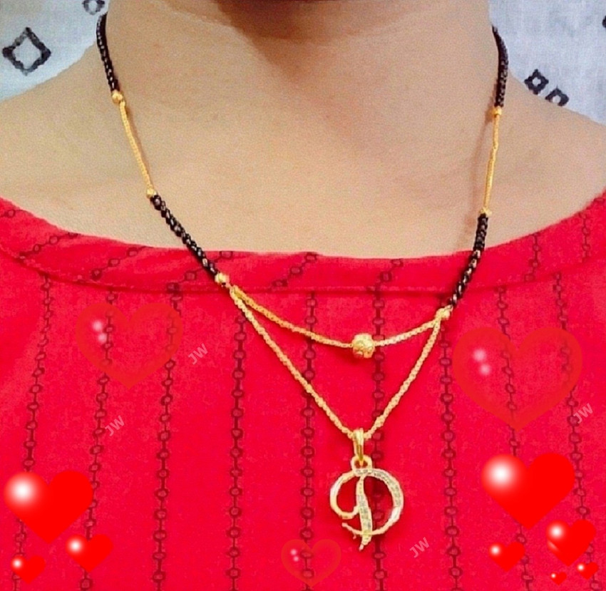 D name gold pendant online