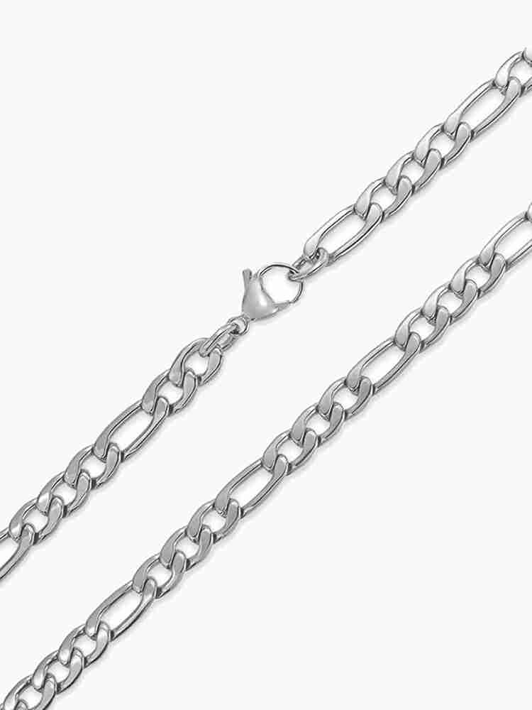 Crazy Fashion Sachin Tendulkar Style Silver Plated Chain Stainless