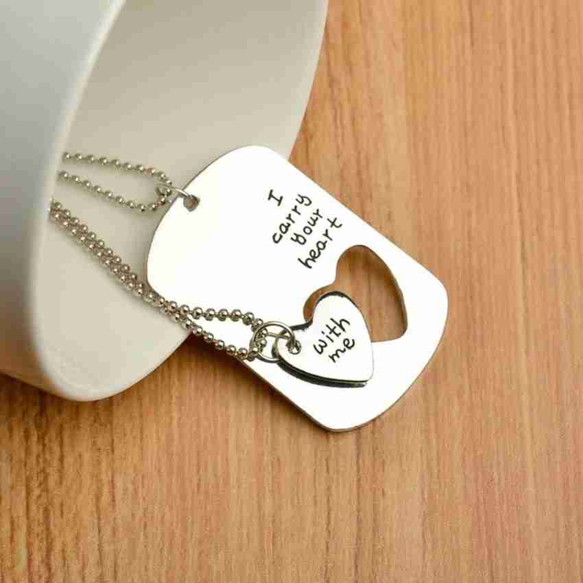 mahi Long Distance Relationship I Carry Your Heart with Me Couple Pendant  Rhodium Alloy Pendant Price in India - Buy mahi Long Distance Relationship  I Carry Your Heart with Me Couple Pendant Rhodium Alloy Pendant Online at  Best Prices in India