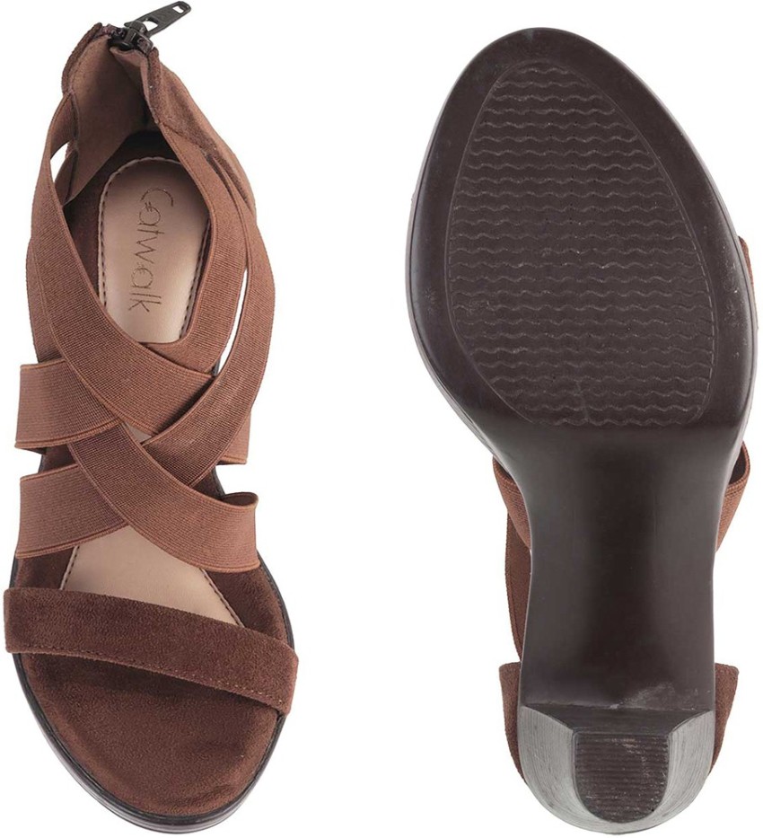 Catwalk brown heels best sale