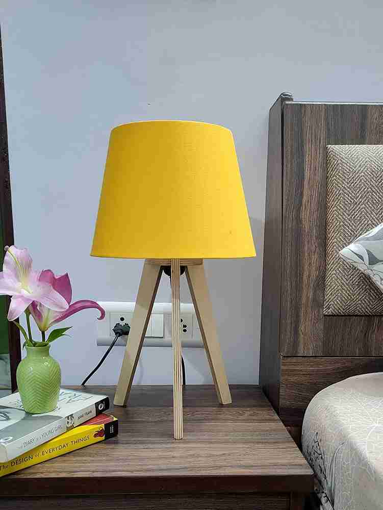 Yellow tripod sale table lamp
