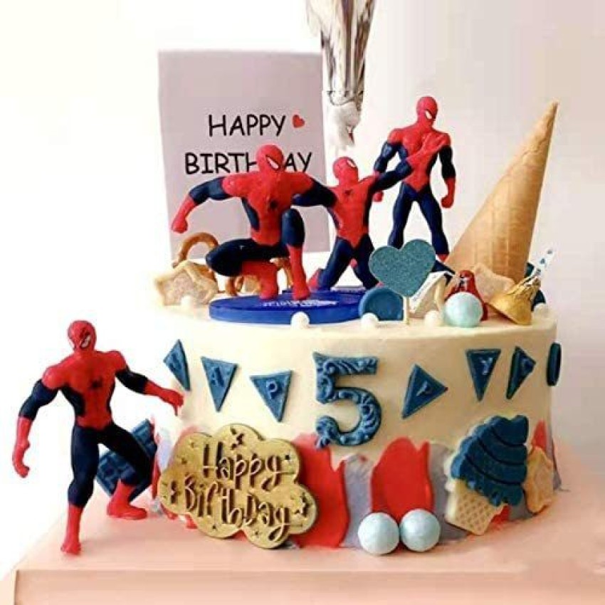 8pcs Spider-man Mini figurines d'action Jouets, Superhero Theme Cake  Toppers Enfants Birthday Party Fournitures Décoration de table