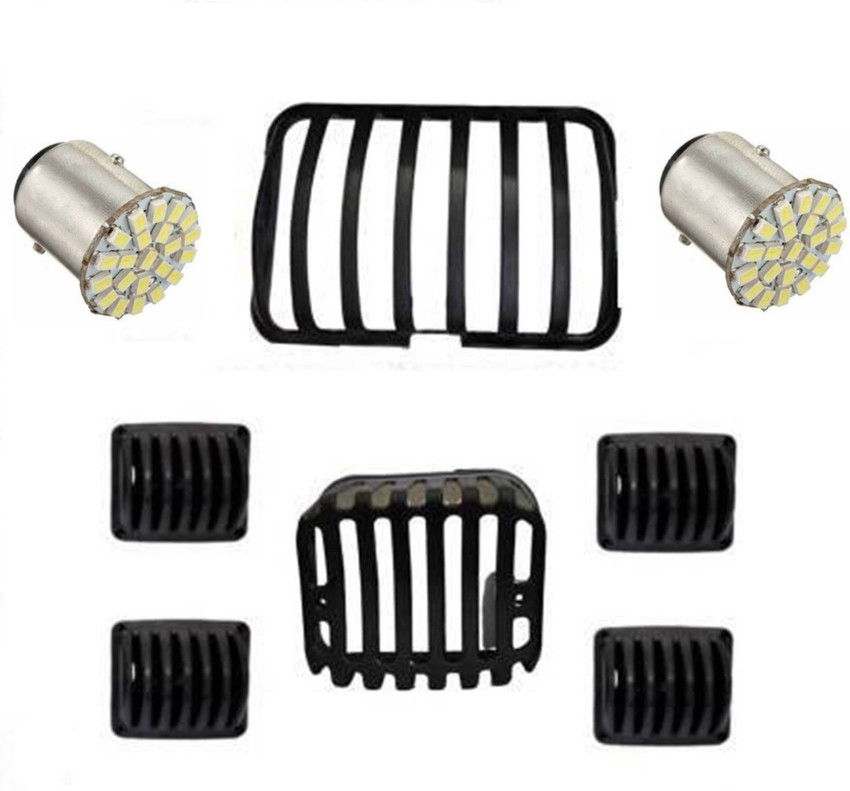 GRILLO bike headlight grill set of 8 withe indicator bulb for SPLENDOR BIKE Bike Headlight Grill