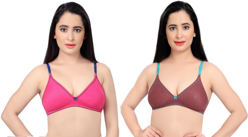 Buy GuSo Shopee Women Girl Stylish Cotton Bra Non Padded, Non Wired Bra for  Women  Everyday, Special Occasion Regular Full Coverage Ladies Regular Bra  Multicolour Online In India At Discounted Prices
