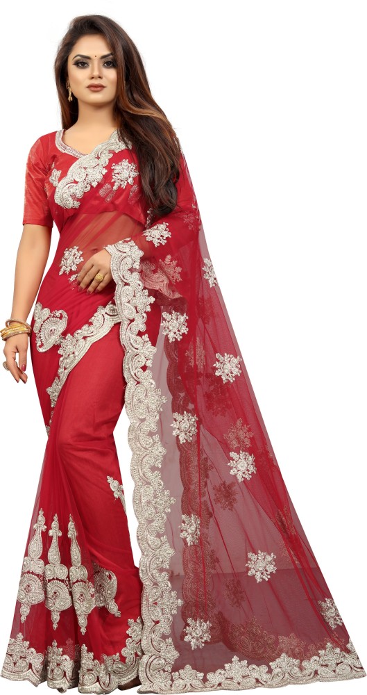 Flipkart designer net sarees with cheap price