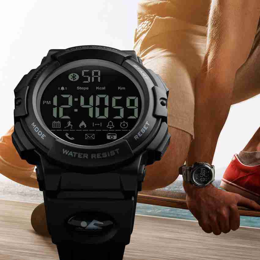 Skmei fashion men's smart watch bluetooth digital sports wrist watch waterproof sales