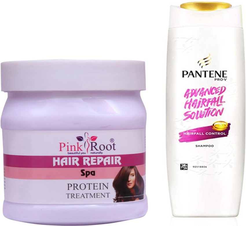 PINKROOT Hair Repair Spa Cream 500gm with Pantene Advanced Hairfall  Solution Hairfall Control Shampoo 180ml Price in India  Buy PINKROOT Hair  Repair Spa Cream 500gm with Pantene Advanced Hairfall Solution Hairfall