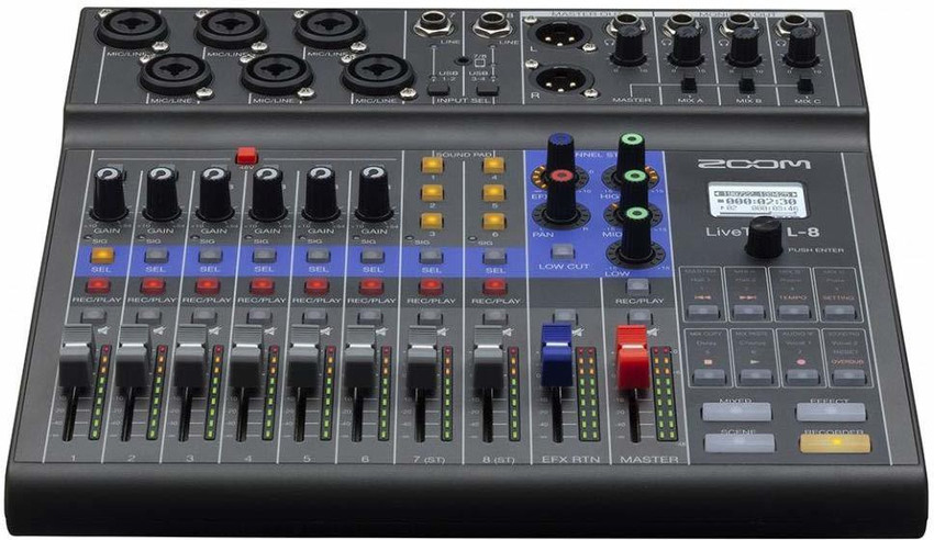 ZOOM Podcast Digital Mixer Recorder LIVETRAK L-8 12 Tracks Digital 