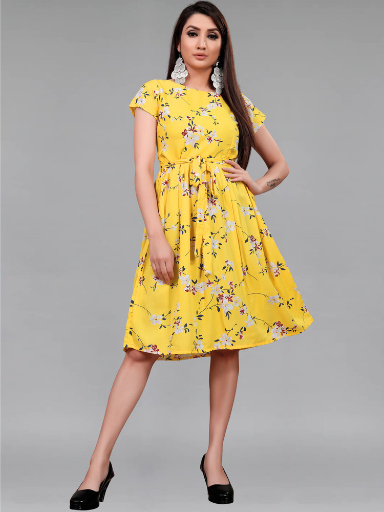 Westernress Women A line Yellow Dress Buy Westernress Women A