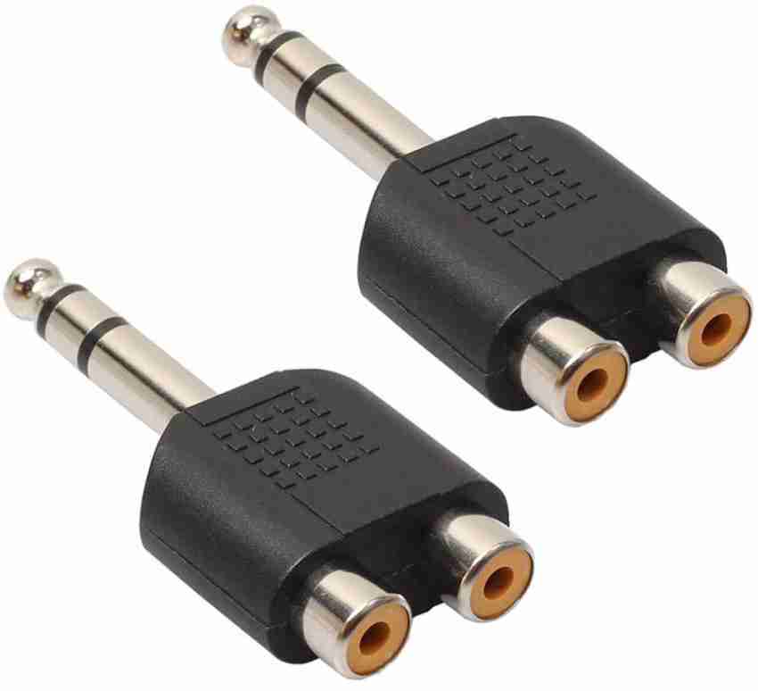 3.5mm Plug to RCA Jack Mono Audio Adapter - 10 Pack