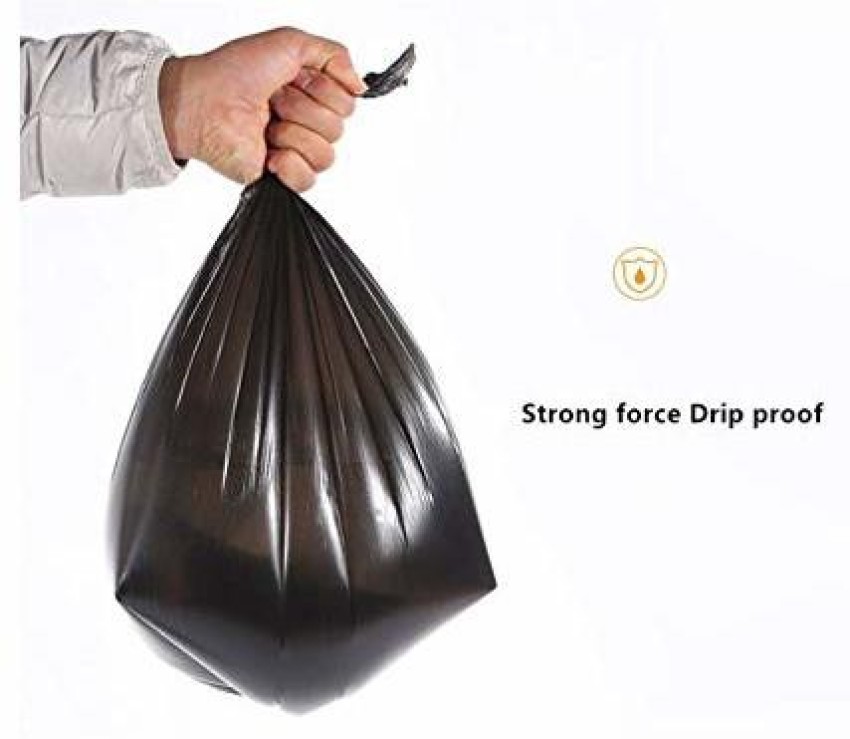 Premium Biodegradable Garbage Bags 17 X 19 Inches (Small Size) 120 Bags (4  Rolls) Dustbin Bag/Trash Bag - Black Color